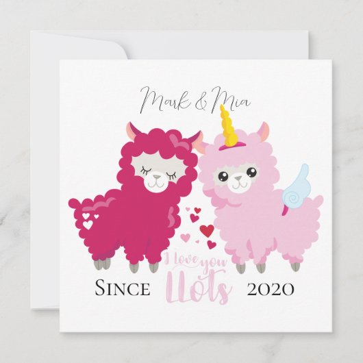 Ik hou van jullie Llama die hem haar Gepersonalise (Voorkant)