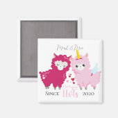 Ik hou van jullie Llama die hem haar Gepersonalise Magneet (Voorkant / Achterkant)