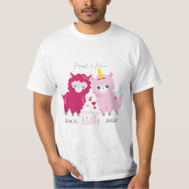 Ik hou van jullie Llama die hem haar Gepersonalise T-shirt