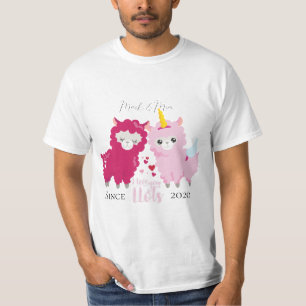 Ik hou van jullie Llama die hem haar Gepersonalise T-shirt
