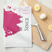 Ik hou van jullie Llama die hem haar Gepersonalise Theedoek (Quarter Fold)