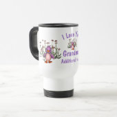 Ik hou van jullie oma Cute Bird Flowers, gepersona Reisbeker (Voorkant links)
