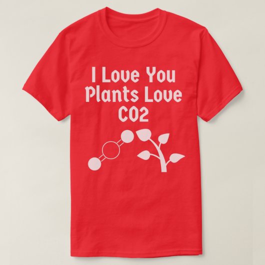 Ik hou van jullie Planten van CO2 T-shirt (Design voorkant)