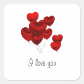 Ik hou van jullie pleisters vierkante sticker (Voorkant)