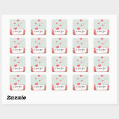 Ik hou van jullie tickers vierkante sticker (Vel)