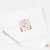 Ik hou van jullie tickers vierkante sticker (Envelop)