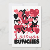 Ik hou van jullie trossen harten feestdagenkaart (Voorkant)