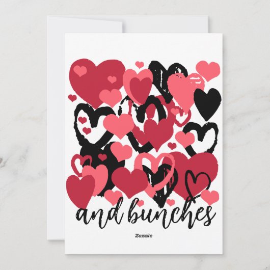 Ik hou van jullie trossen harten feestdagenkaart (Achterkant)