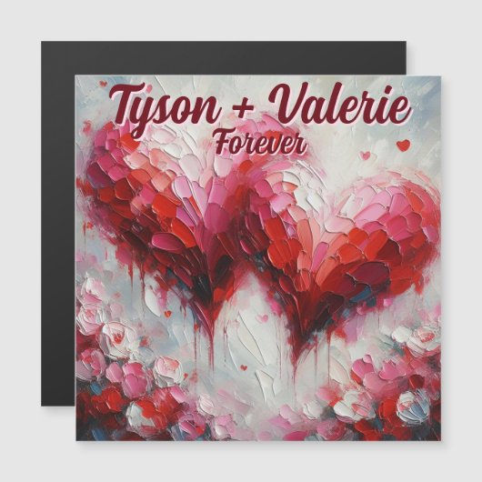 Ik hou van jullie twee Abstracte harten gepersonal (Voorkant / Achterkant)