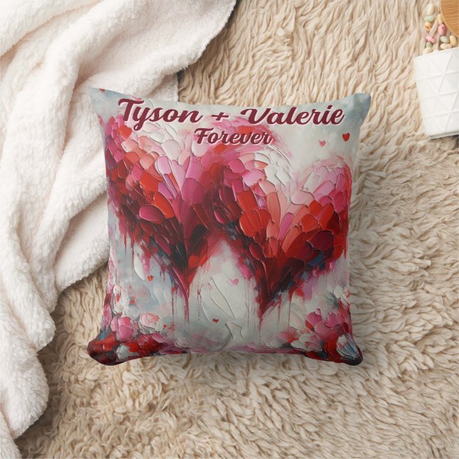 Ik hou van jullie twee Abstracte harten gepersonal Kussen (Deken)