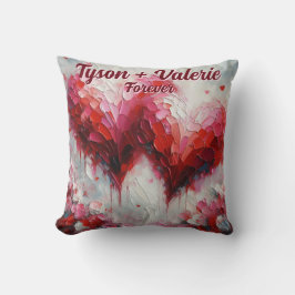 Ik hou van jullie twee Abstracte harten gepersonal Kussen