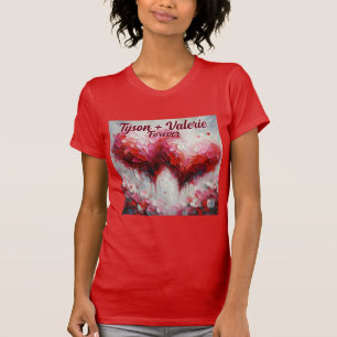 Ik hou van jullie twee Abstracte harten gepersonal T-shirt