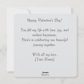 Ik hou van jullie twee abstracte harten schilderen feestdagenkaart (Achterkant)