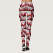 Ik hou van jullie twee Abstracte harten schilderen Leggings (Achterkant)