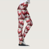 Ik hou van jullie twee Abstracte harten schilderen Leggings (Rechts)