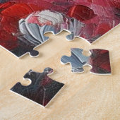 Ik hou van jullie twee Abstracte harten schilderen Legpuzzel (Zijkant)