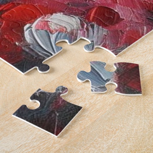 Ik hou van jullie twee Abstracte harten schilderen Legpuzzel (Zijkant)