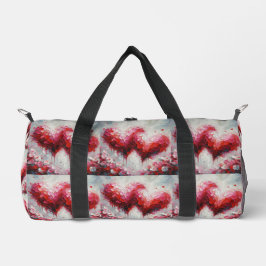 Ik hou van jullie twee Abstracte harten schilderen Plunjezak