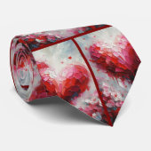 Ik hou van jullie twee Abstracte harten schilderen Stropdas (Opgerold)