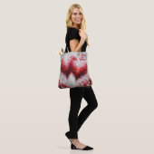 Ik hou van jullie twee Abstracte harten schilderen Tote Bag (Op model)
