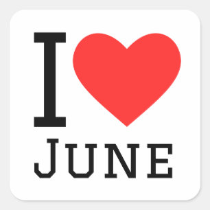 Ik hou van jume vierkante sticker