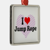 Ik hou van Jump Rope Metalen Ornament (Rechts)