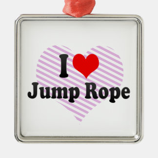 Ik hou van Jump Rope Metalen Ornament