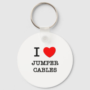 Ik hou van jumperkabels sleutelhanger