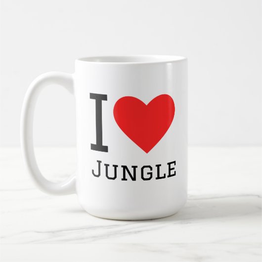 Ik hou van jungle koffiemok (Links)