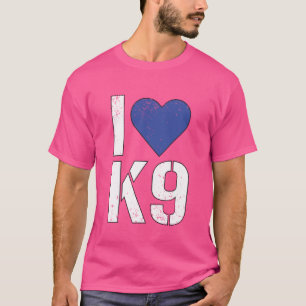 Ik hou van K9 politie-eenheid Dog Canine officier T-shirt