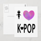Ik hou van K-pop Briefkaart (Voorkant / Achterkant)