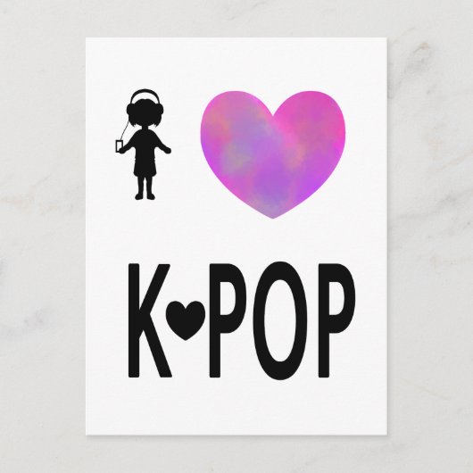 Ik hou van K-pop Briefkaart (Voorkant)