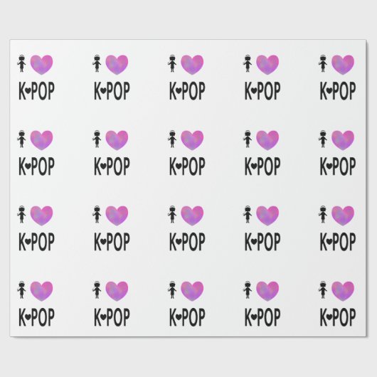 Ik hou van K-pop Cadeaupapier (Vlak)