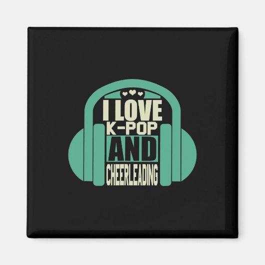 Ik hou van K-pop en cheerleading Magneet (Voorkant)