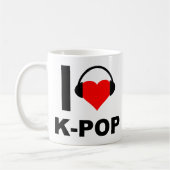 Ik hou van K-Pop Grappige Mok (Links)