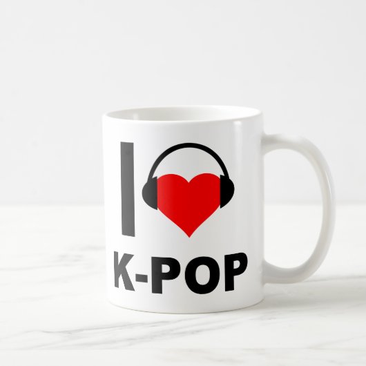 Ik hou van K-Pop Grappige Mok (Rechts)