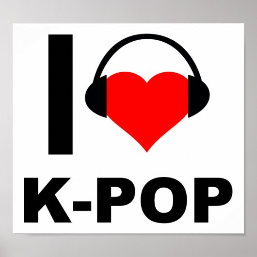 Ik hou van K-Pop Grappige Poster (Voorkant)