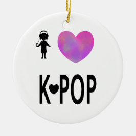 Ik hou van K-pop Keramisch Ornament