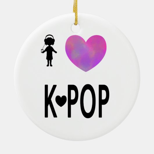 Ik hou van K-pop Keramisch Ornament (Achterkant)