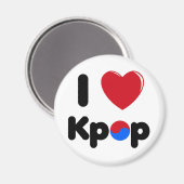 Ik hou van k-pop koelkastmagneet magneet (Voorkant / Achterkant)