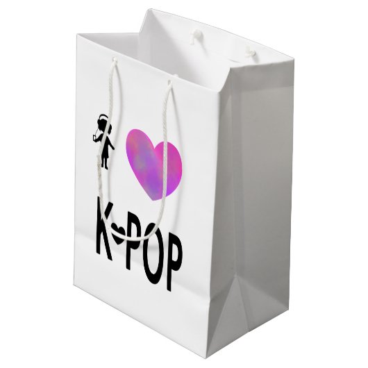 Ik hou van K-pop Medium Cadeauzakje (Achterkant Gekanteld)