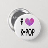 Ik hou van K-pop Ronde Button 5,7 Cm (Voorkant /achterkant)