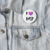 Ik hou van K-pop Ronde Button 5,7 Cm (In situ)