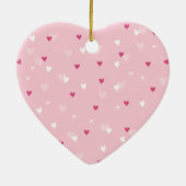 Ik hou van K-pop roze vingerkop zwartRoze Keramisch Ornament (Achterkant)