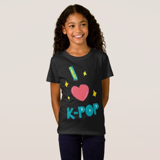 Ik hou van K-POP T-shirt (Voorkant volledig)