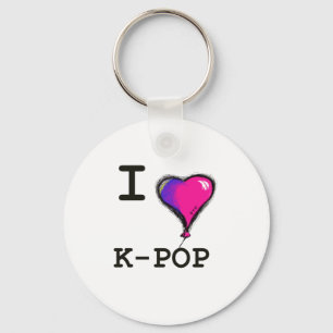 Ik hou van K-POP (wacht) T-shirt T-shirt Sleutelhanger