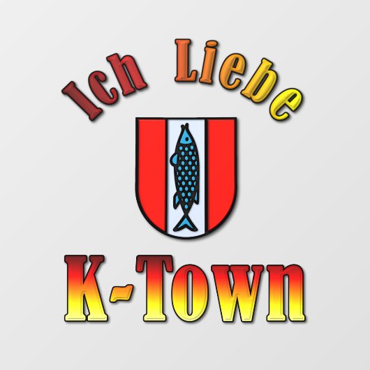Ik hou van K-Town Window Cling Raamsticker (Vel)