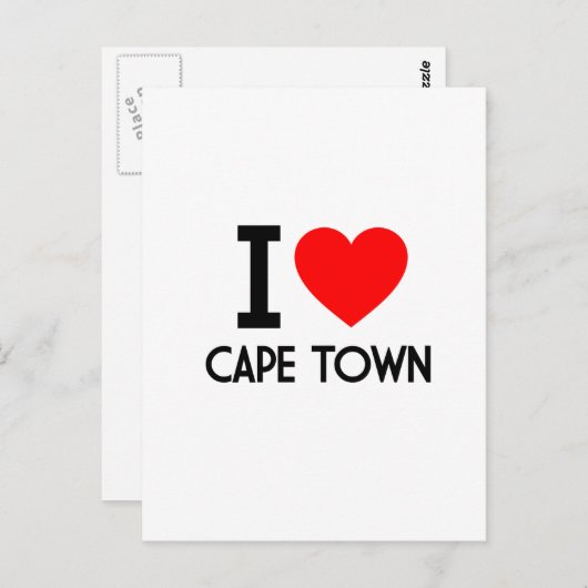 Ik hou van Kaapstad Briefkaart (Voorkant / Achterkant)