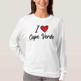 Ik hou van Kaapverdië Kind Heart T-shirt