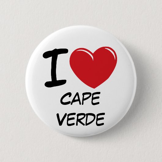 Ik hou van Kaapverdië Ronde Button 5,7 Cm (Voorkant)